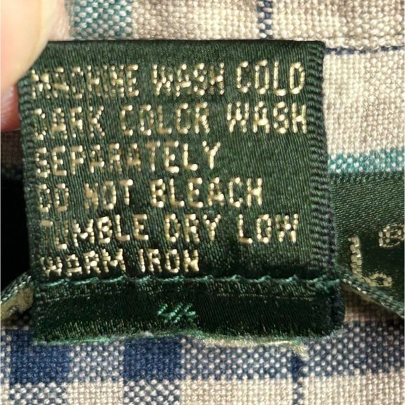 Knights Of Round Table Mens Medium Green Plaid Button Down‎ Long Sleeve - Picture 6 of 6